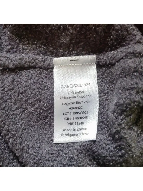 Barefoot Dreams CozyChic Lite Hooded Cardigan 2X Women Baja Blue Open Front - Picture 6 of 7